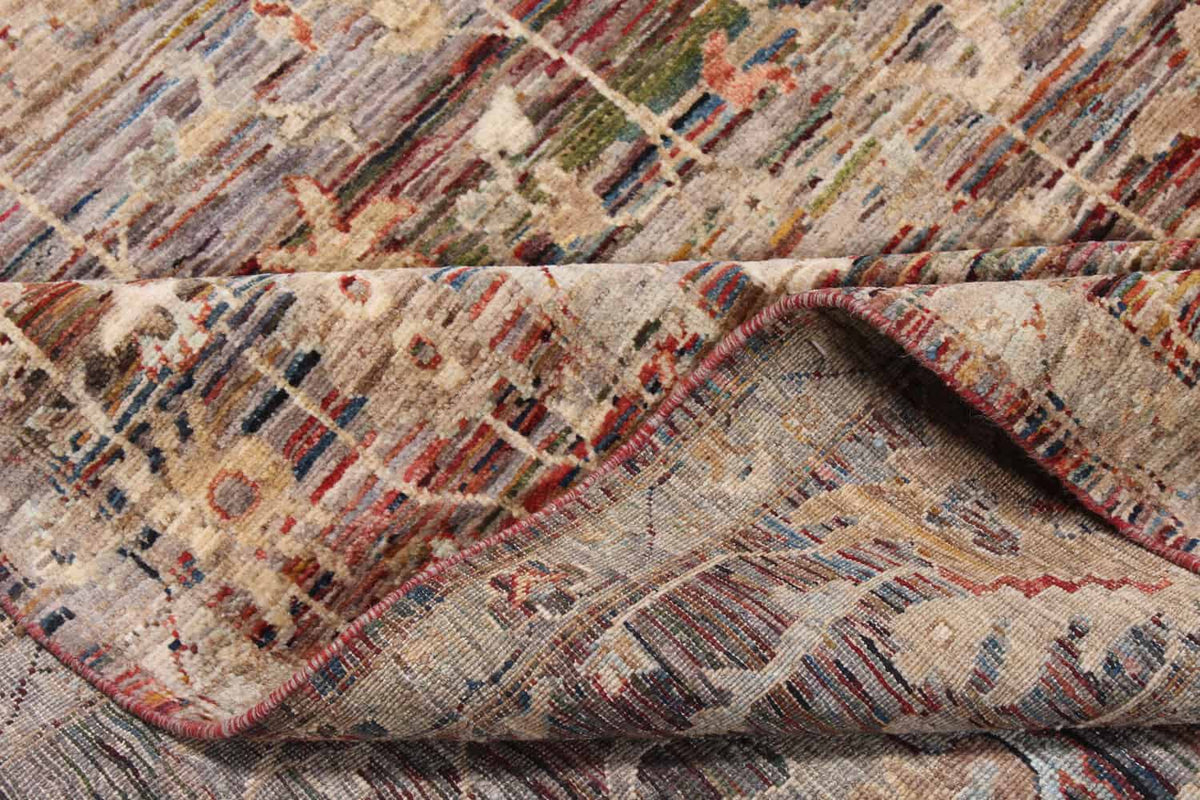 Brauner Orientteppich mit cremefarbenen Blüten und Ranken, 349 × 245 cm – weitere Ansicht 9
