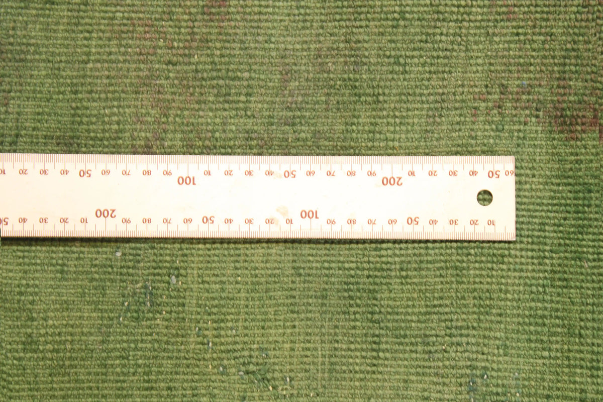 Green Ziegler Wool Rug with Tonal Variation, 401 × 279 cm, view 8.