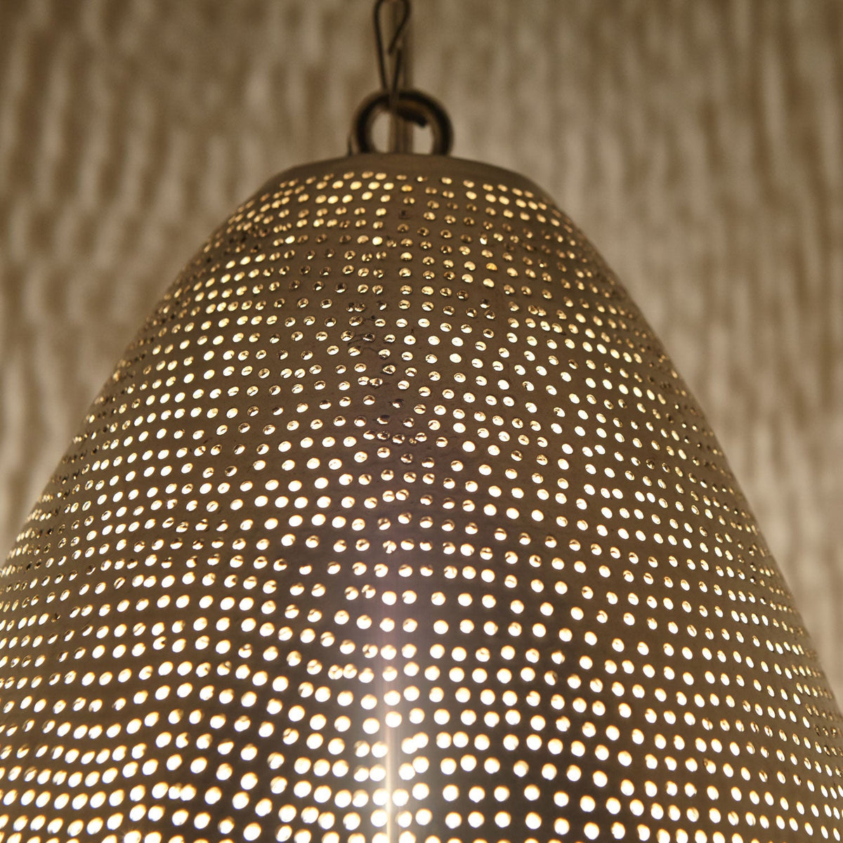 Elara – orientalische Hängeleuchte Silber Ø 22 cm, Produktansicht 5