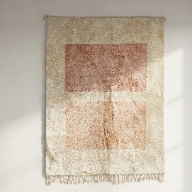 Mik Mrirt rug: pink and peach wool rug.