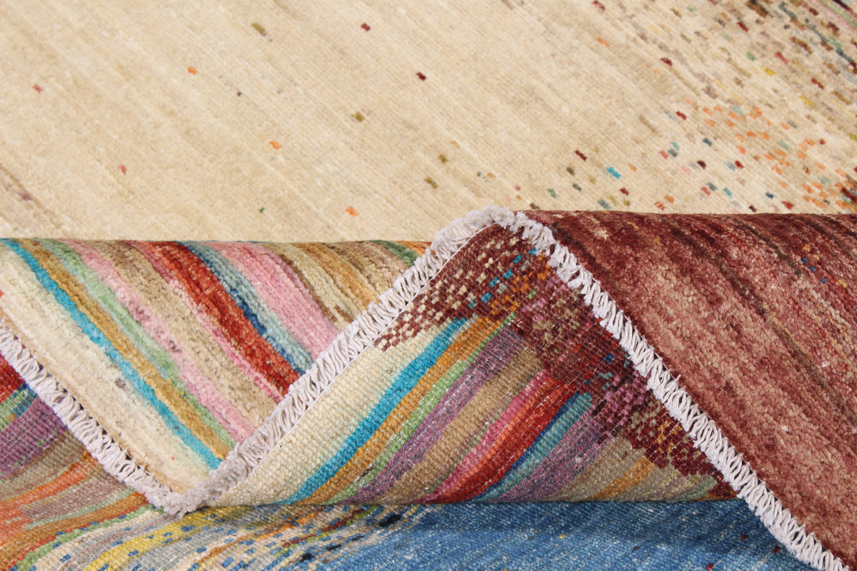 Afghan Rug with Abstract Pastel Blocks, 300 × 250 cm, view 7.