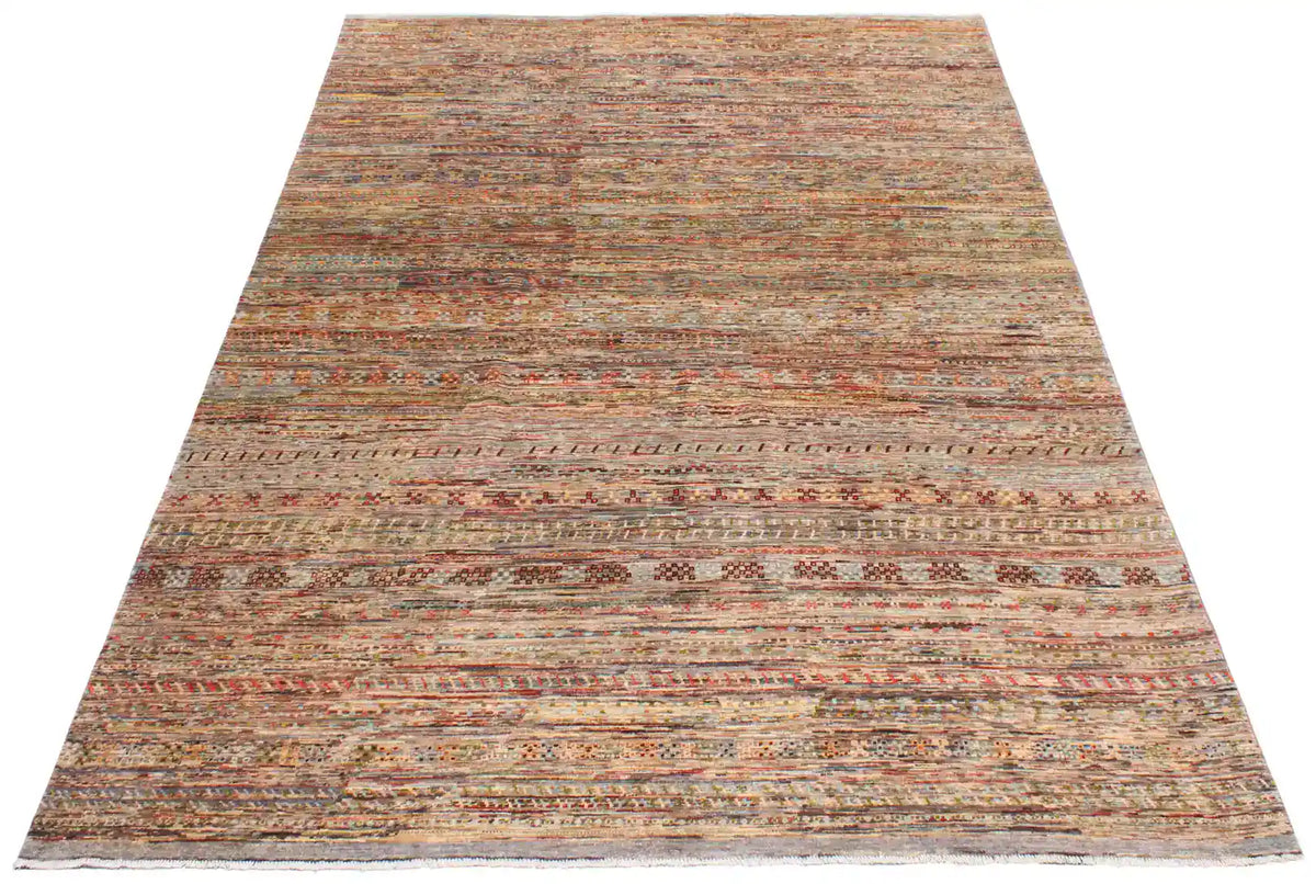 Berjasta Rug with Fine Rust & Gold Rows, 340 × 250 cm, view 2.