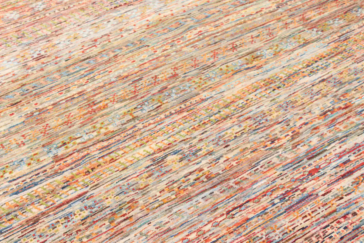Berjasta Rug with Fine Rust & Gold Rows, 340 × 250 cm, view 4.