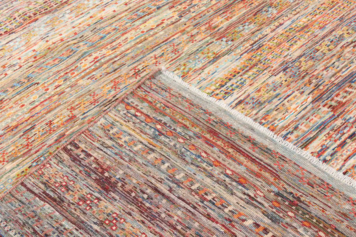Berjasta Rug with Fine Rust & Gold Rows, 340 × 250 cm, view 5.