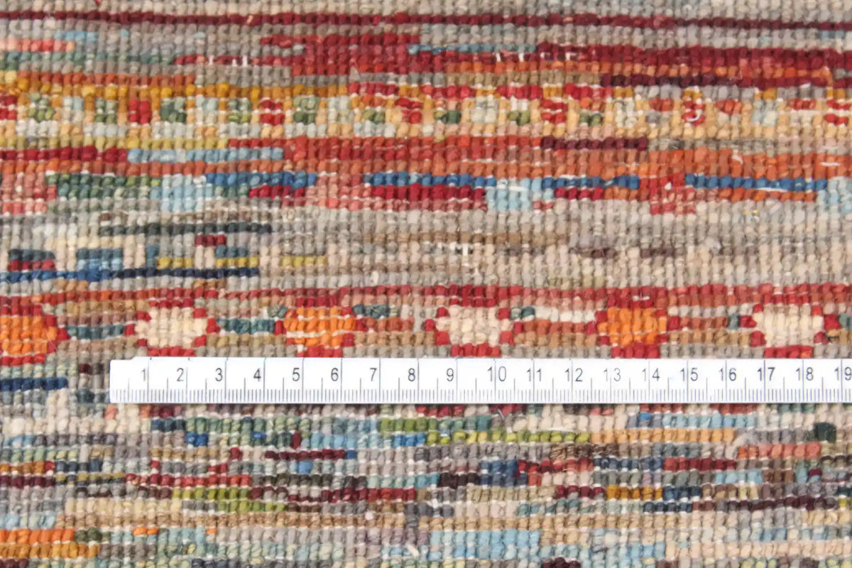Berjasta Rug with Fine Rust & Gold Rows, 340 × 250 cm, view 6.