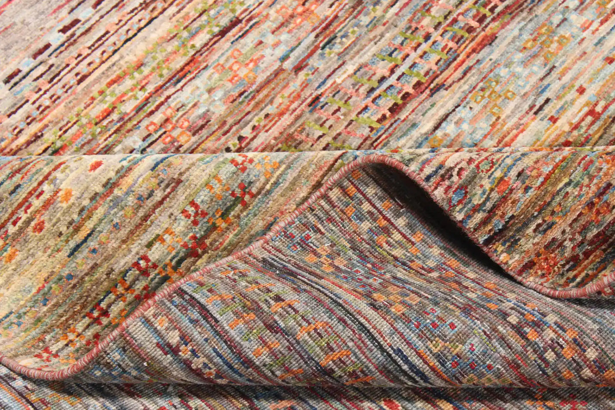Berjasta Rug with Fine Rust & Gold Rows, 340 × 250 cm, view 7.