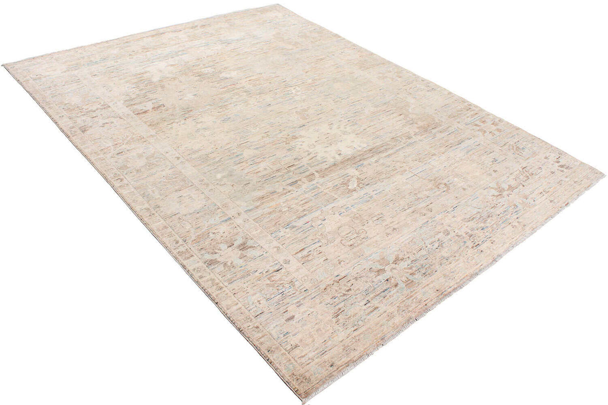 Cream Afghan Rug with Soft Ornamentation, 344 × 256 cm, view 3.