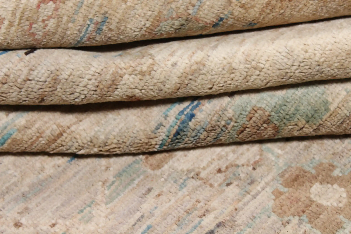 Light Wool Rug with Beige Floral Detail, 286 × 240 cm, view 9.