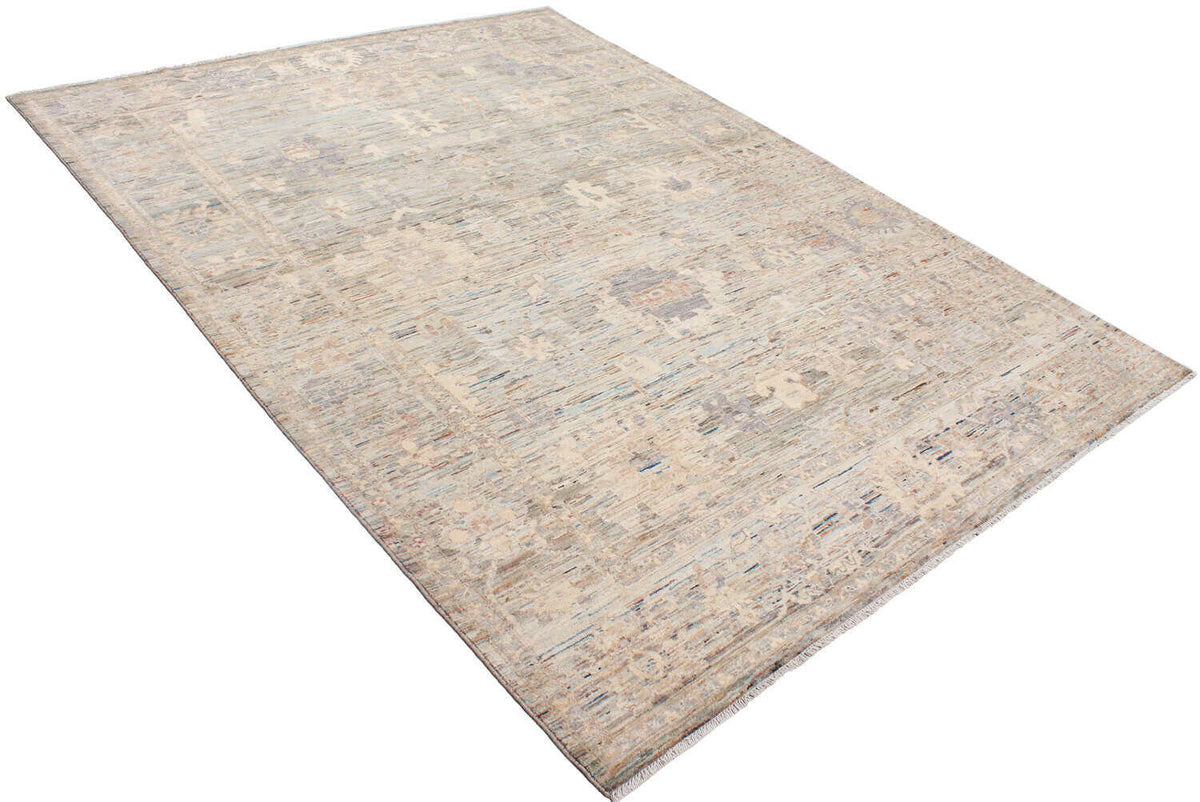 Afghan Rosette Rug with a Light Border, 350 × 257 cm, view 3.