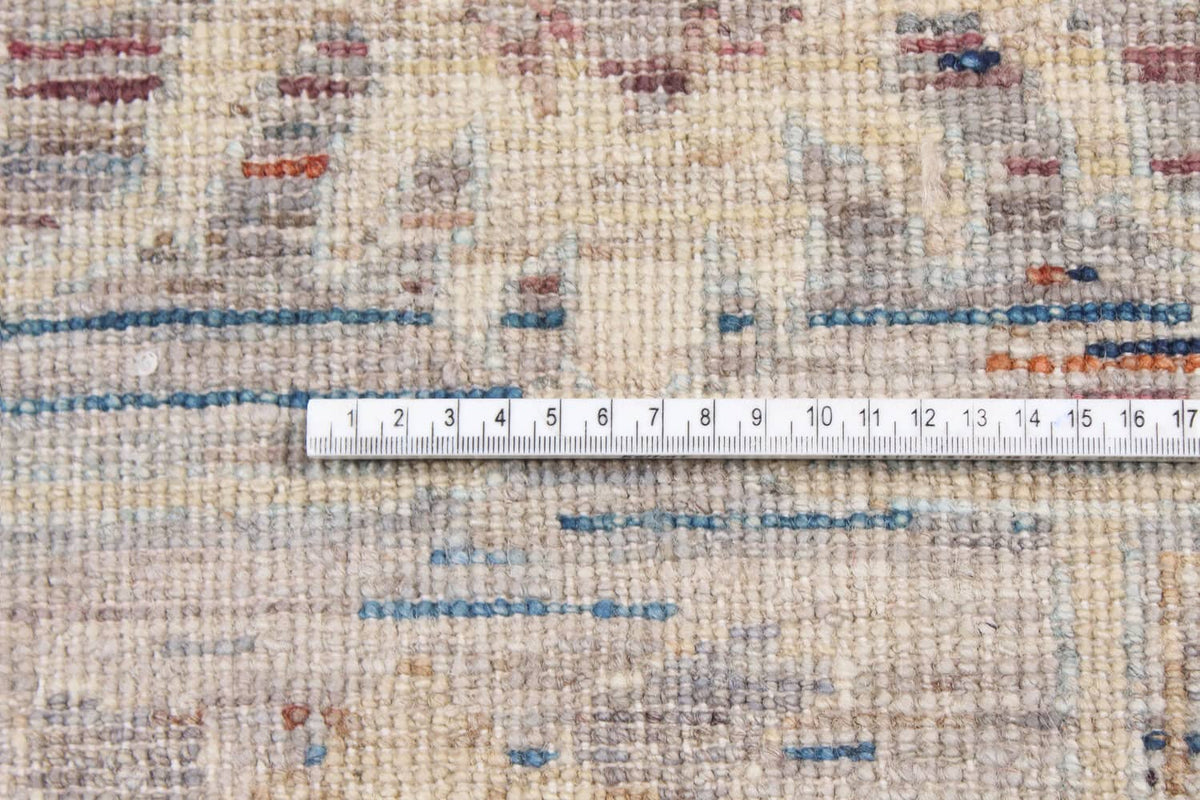 Afghan Rosette Rug with a Light Border, 350 × 257 cm, view 5.