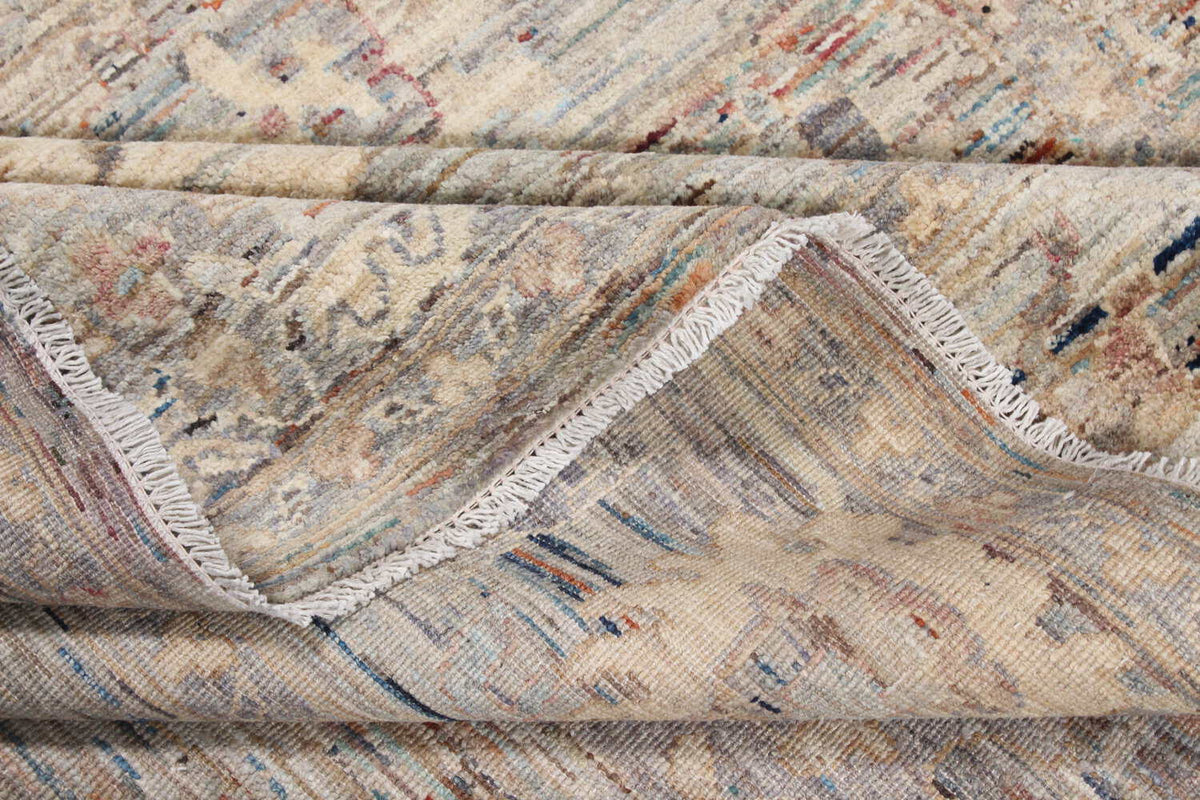 Afghan Rosette Rug with a Light Border, 350 × 257 cm, view 6.
