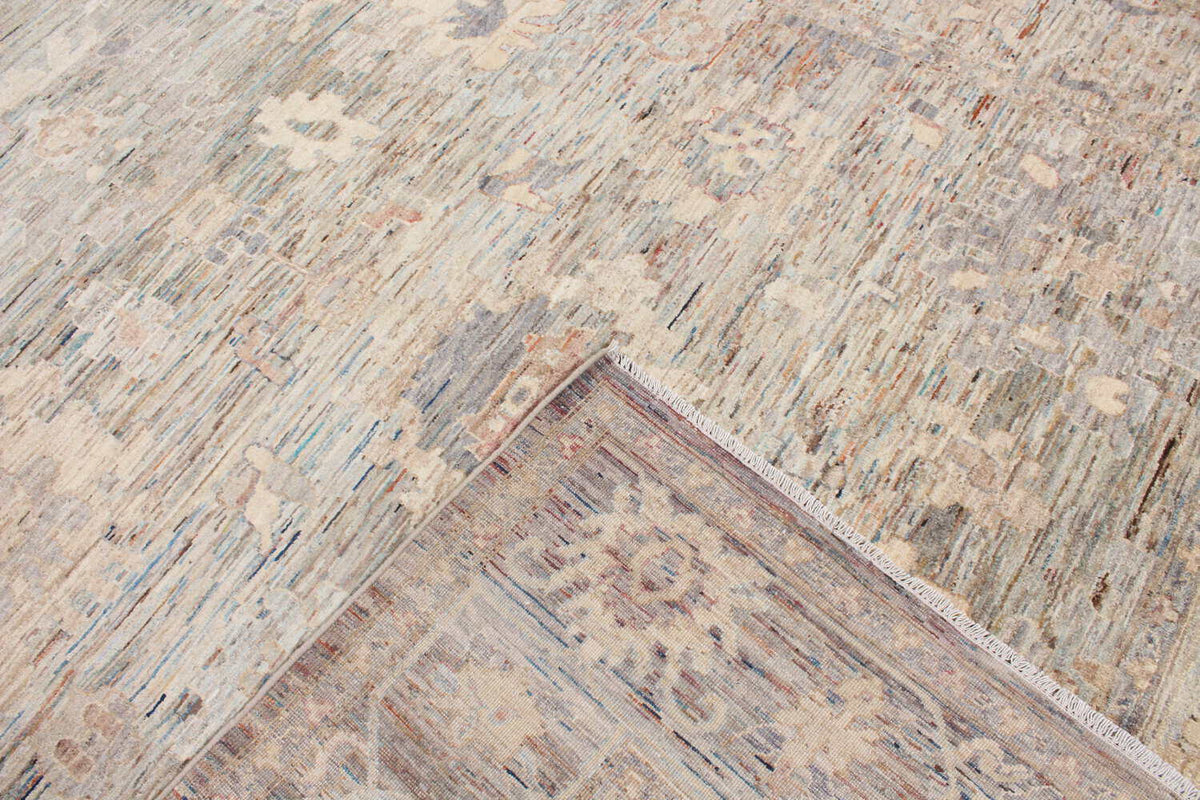 Afghan Rosette Rug with a Light Border, 350 × 257 cm, view 8.