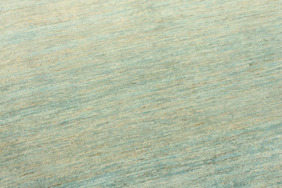 Green Wool Rug with Gold-Colored Stripes, 408 × 298 cm, view 4.
