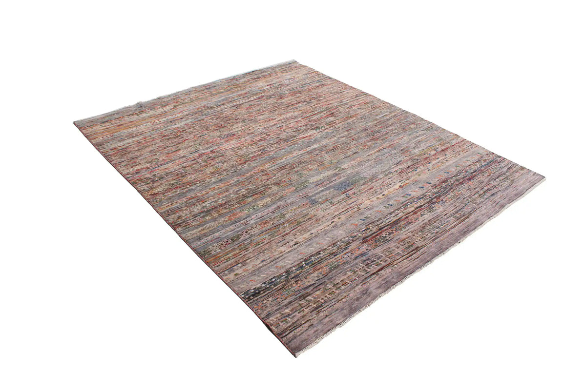 Berjasta Rug with Gray & Red Horizontal Lines, 296 × 246 cm, view 3.