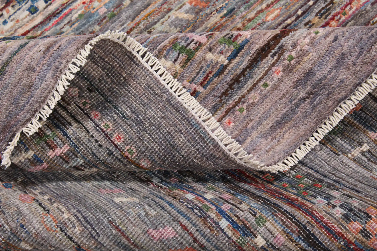 Berjasta Rug with Gray & Red Horizontal Lines, 296 × 246 cm, view 5.