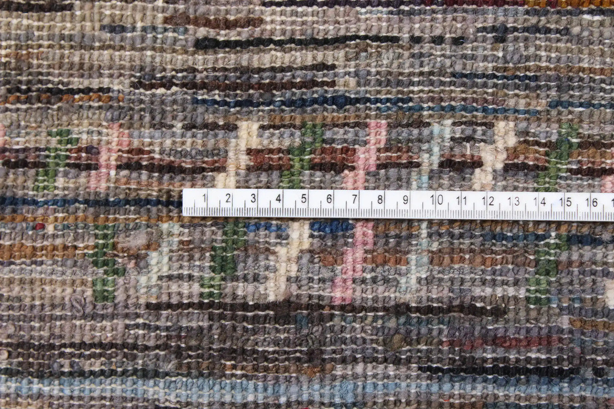 Berjasta Rug with Gray & Red Horizontal Lines, 296 × 246 cm, view 8.