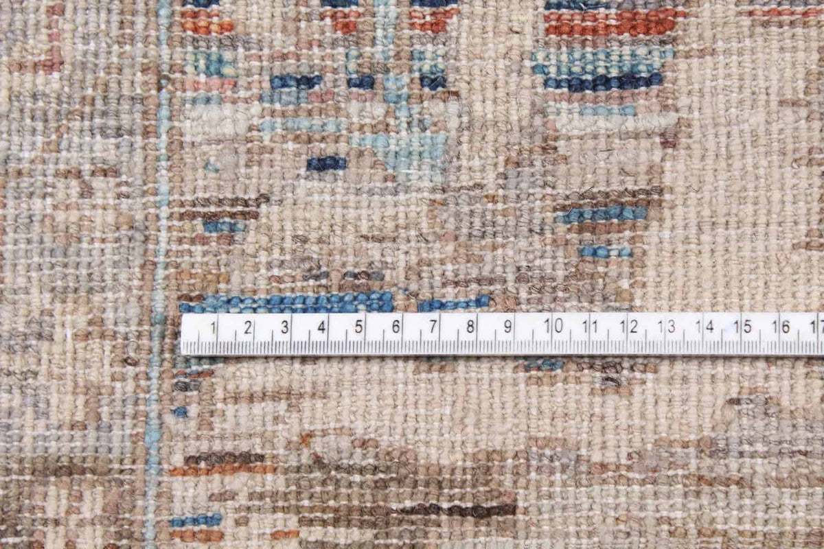 Orientteppich mit hellen Blüten auf graubraunem Grund, 340 × 253 cm – weitere Ansicht 5