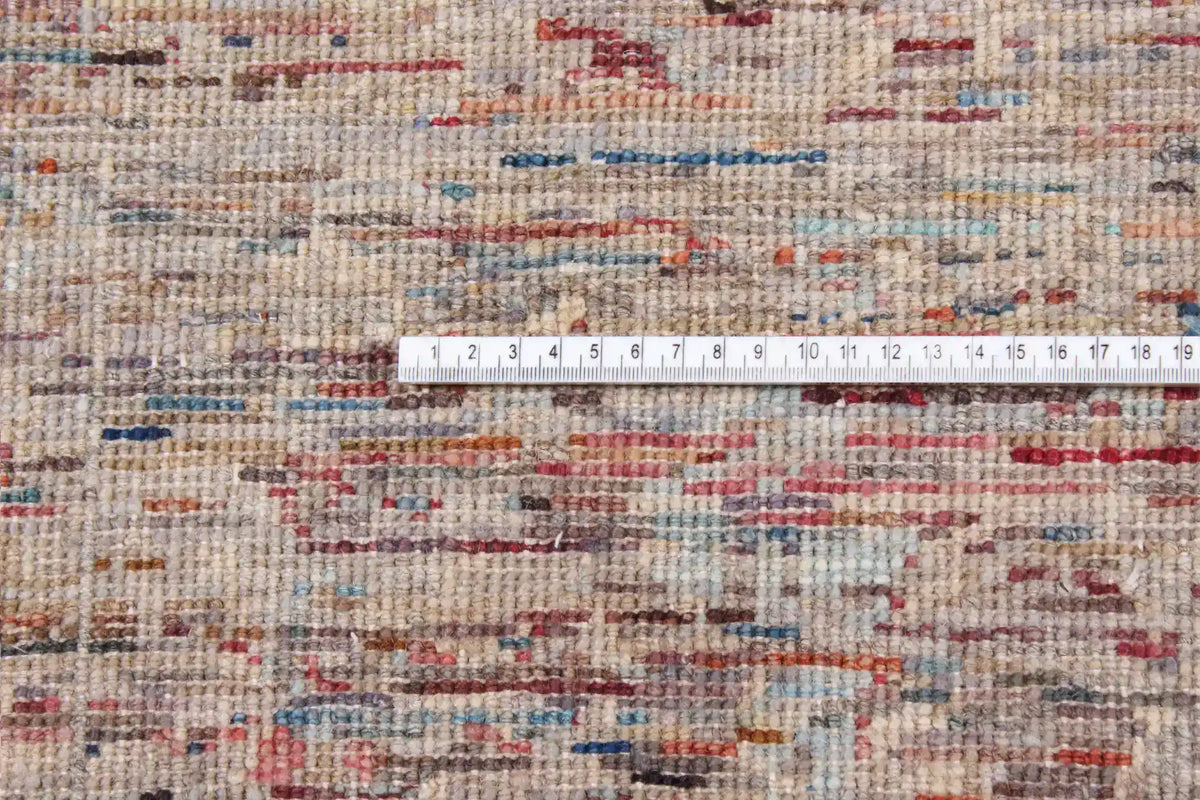 Berjasta Rug with Gray & Rust Horizontal Lines, 344 × 249 cm, view 4.