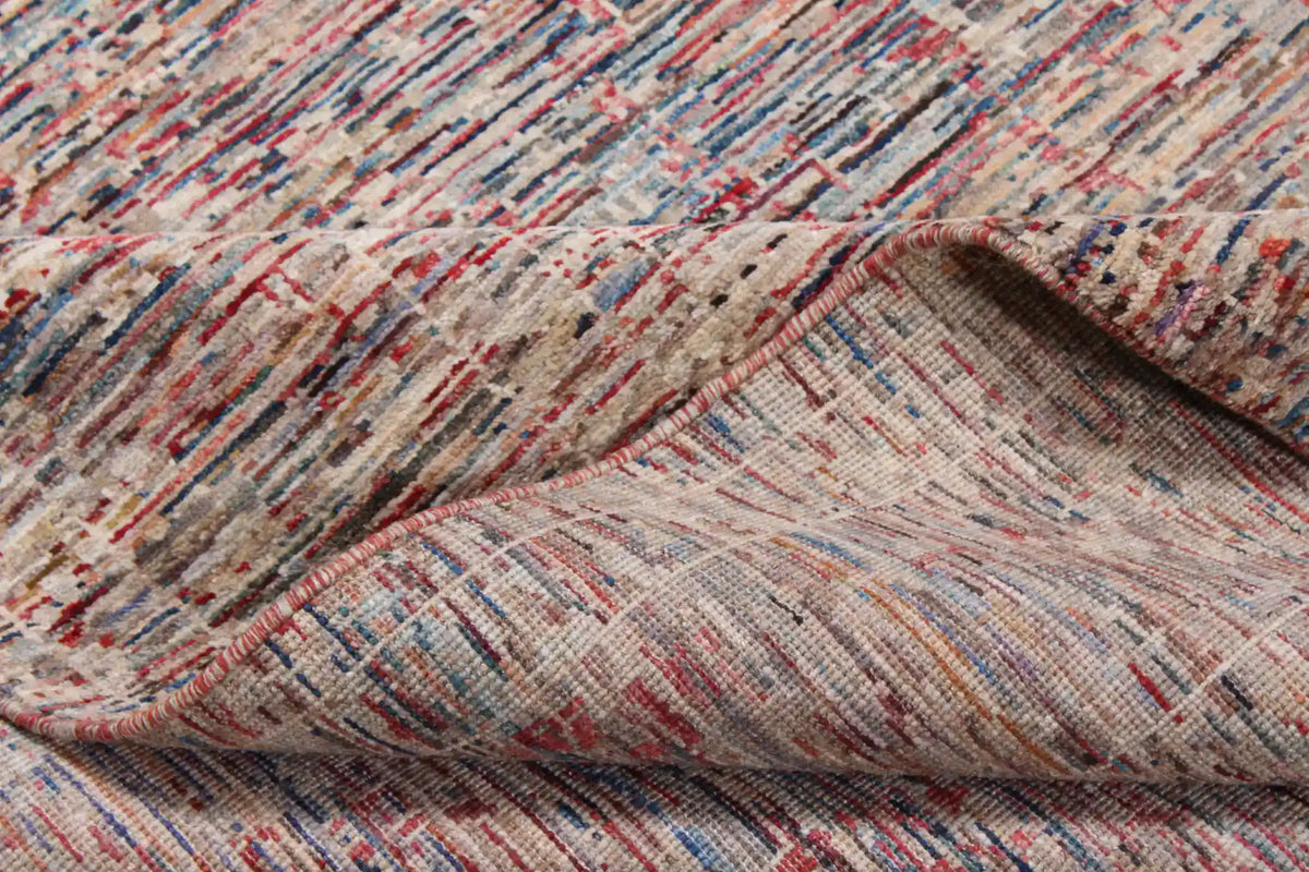 Berjasta Rug with Gray & Rust Horizontal Lines, 344 × 249 cm, view 9.