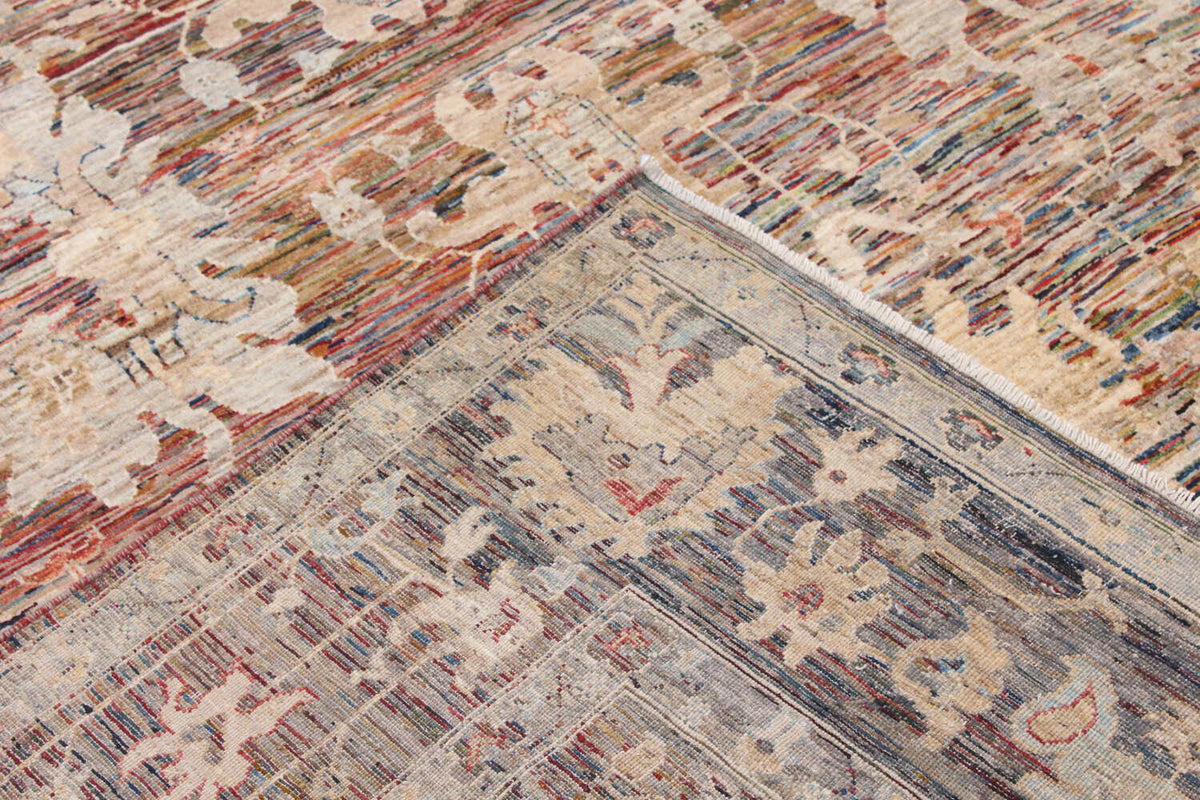 Brauner Orientteppich mit cremefarbenen Blüten und Ranken, 349 × 245 cm – weitere Ansicht 6