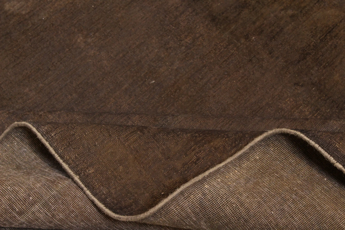Nearly Square Dark Brown Afghan Wool Rug, 284 × 290 cm, view 5.