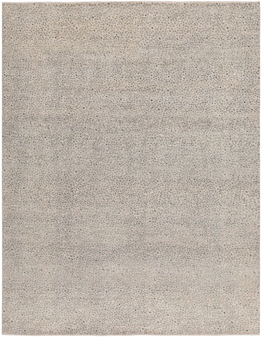 Heller Orientteppich mit feinen Farbsprenkeln, 302 × 237 cm – Gesamtansicht