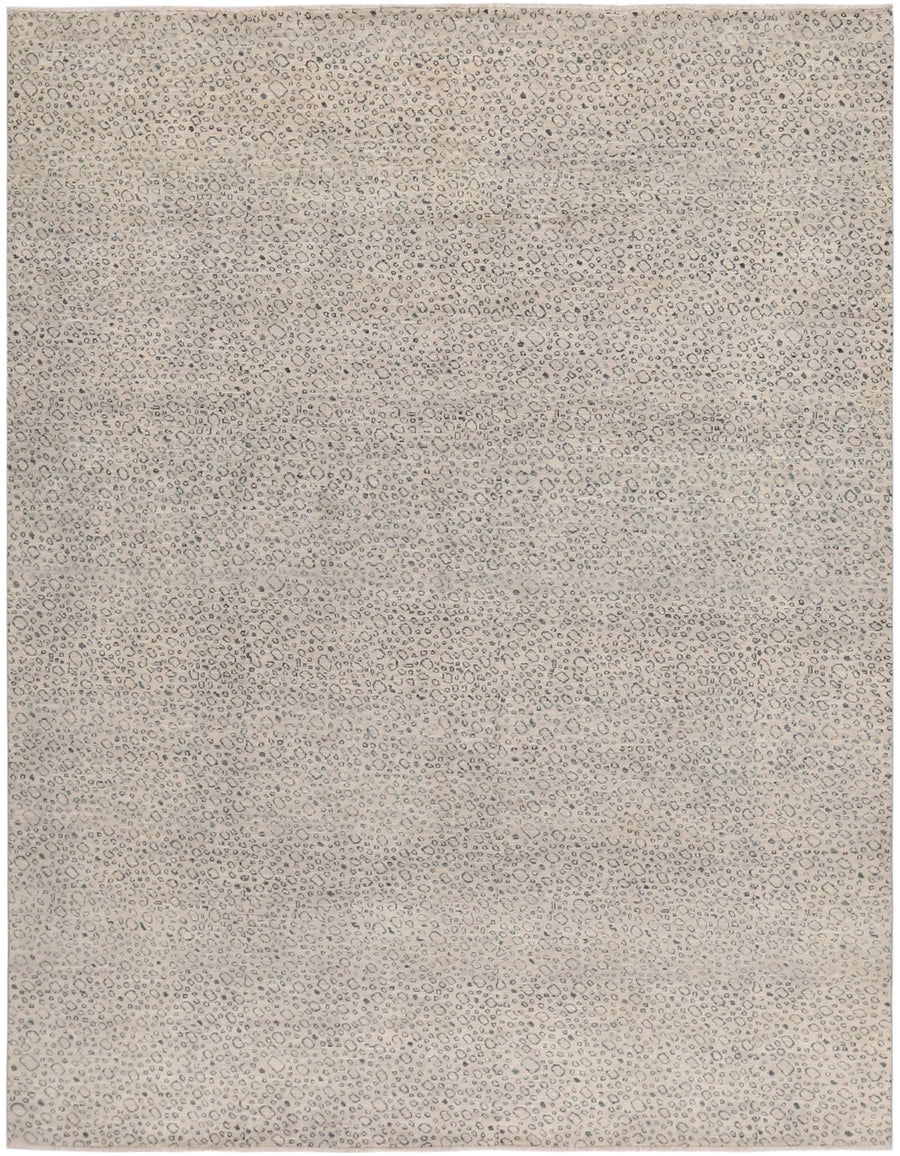 Light Afghan Rug with Fine Color Flecks, 302 × 237 cm, overall view.