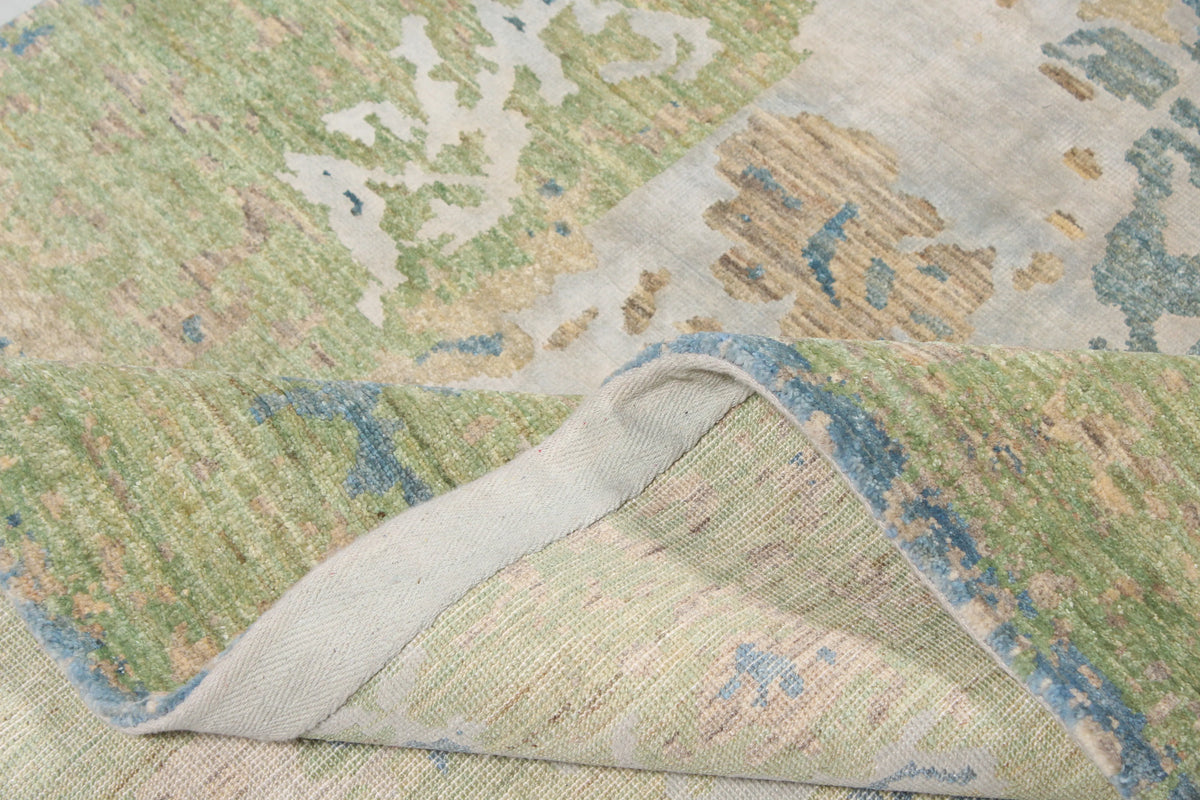 Green & Blue Afghan Medallion Rug, 298 × 242 cm, view 7.