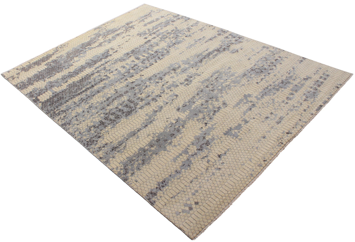 Orientteppich mit blaugrauem abstraktem Muster, 301 × 236 cm – Produktansicht 3