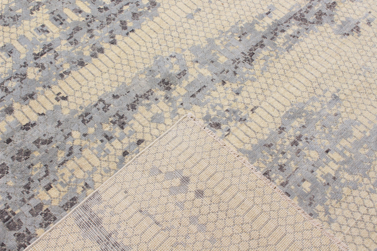Orientteppich mit blaugrauem abstraktem Muster, 301 × 236 cm – Produktansicht 5