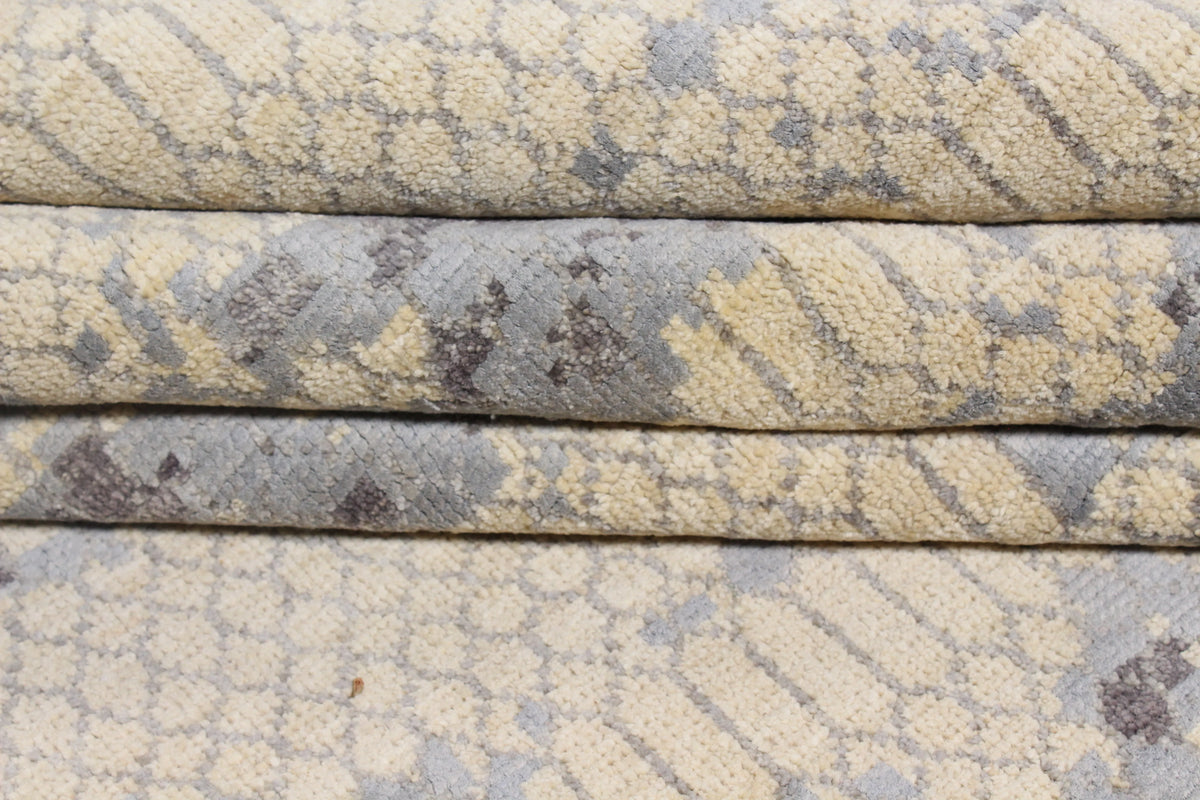 Orientteppich mit blaugrauem abstraktem Muster, 301 × 236 cm – Produktansicht 9