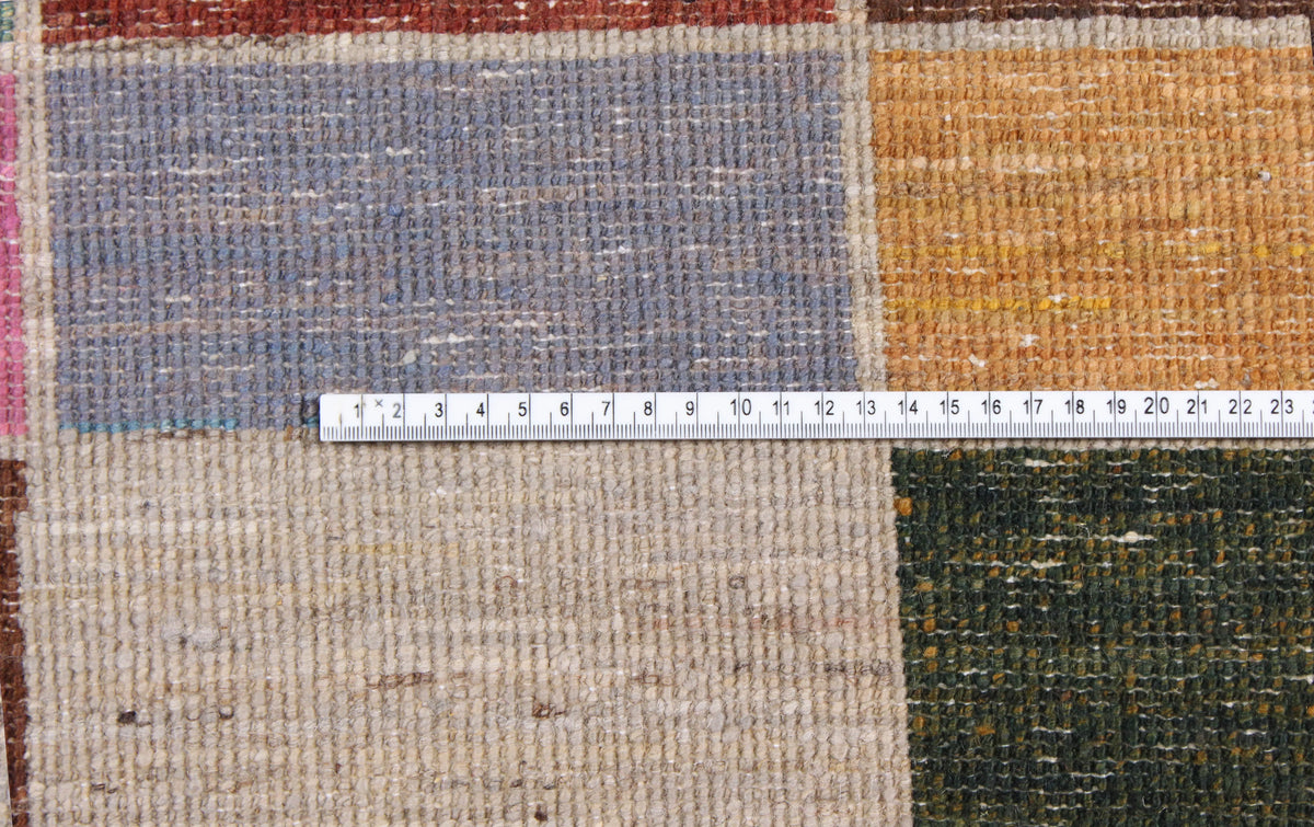 Bunter Orientteppich mit Schachbrettmuster, 296 × 236 cm – Produktansicht 6