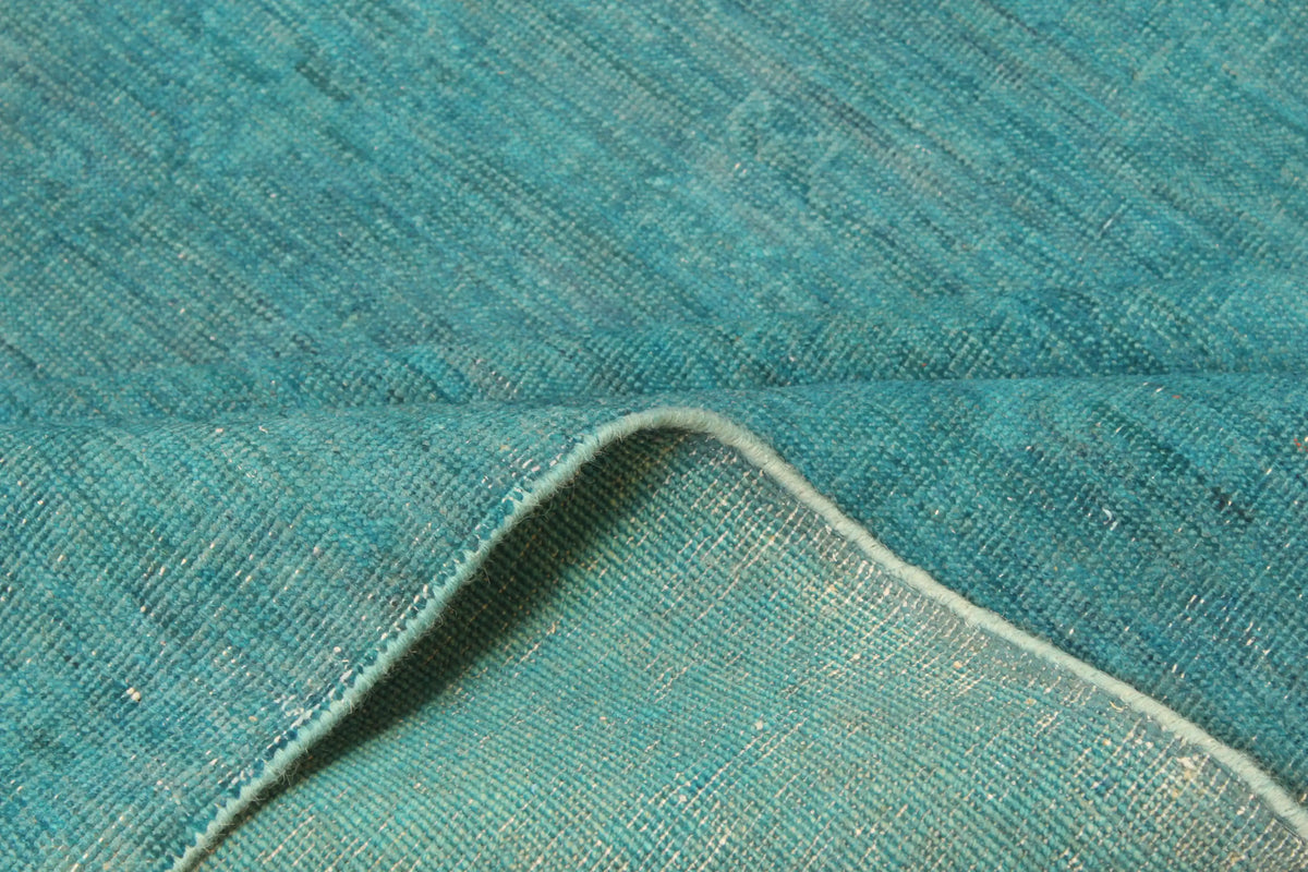 Large Turquoise Ziegler Wool Rug, 400 × 283 cm, view 6.