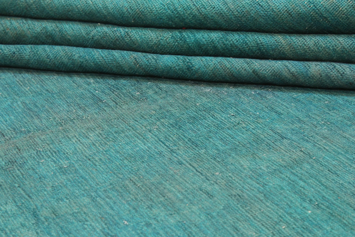 Large Turquoise Ziegler Wool Rug, 400 × 283 cm, view 7.
