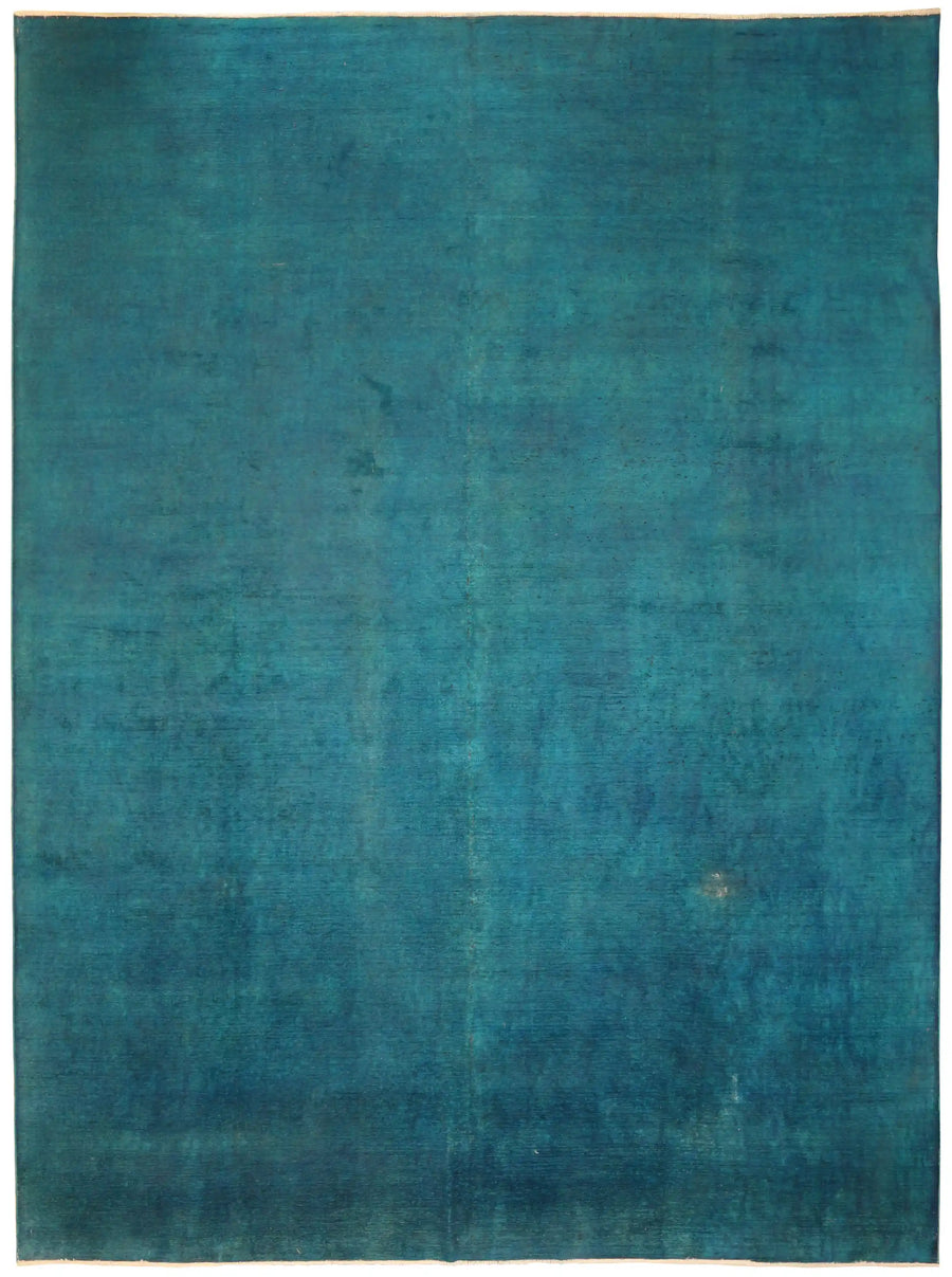 Oversized Teal Ziegler Rug, 438 × 346 cm, overall view.