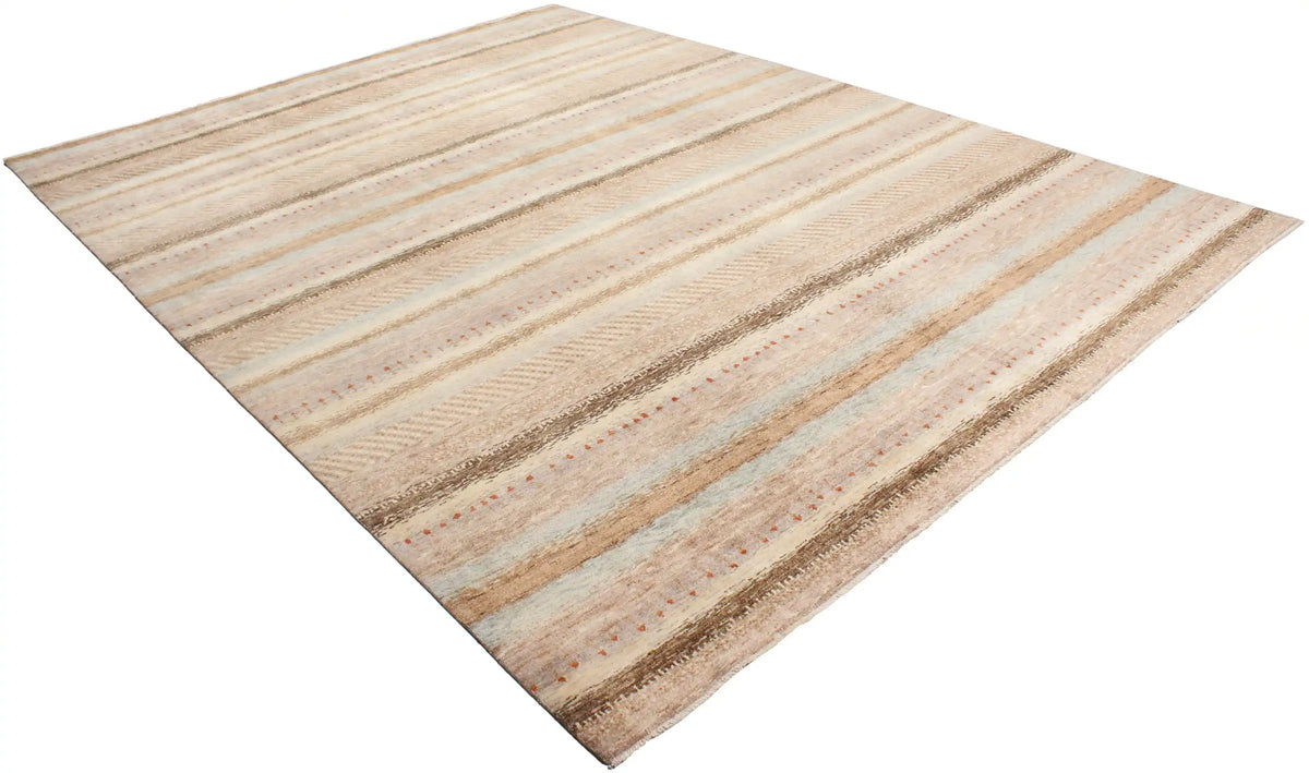 Berjasta Rug with Natural-Tone Pattern Bands, 414 × 306 cm, view 3.