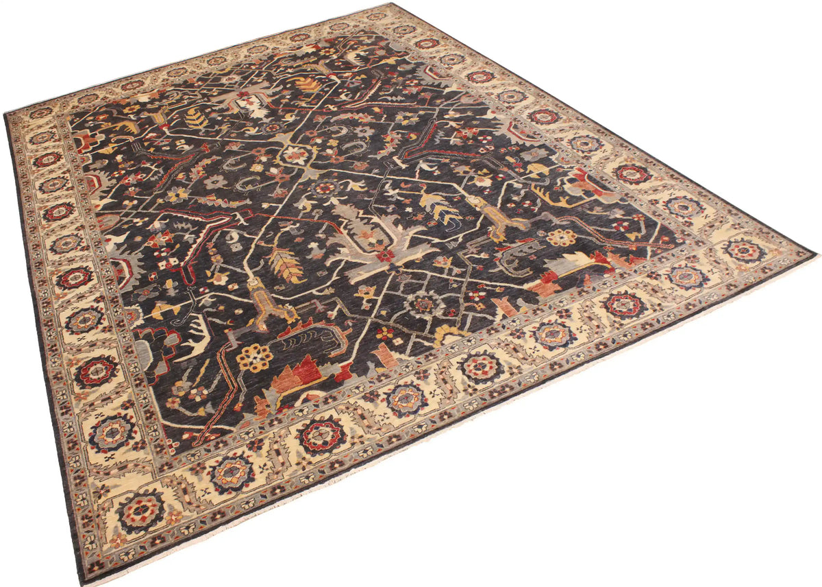 Dark Ziegler Rug with a Light Border, 422 × 307 cm, view 3.