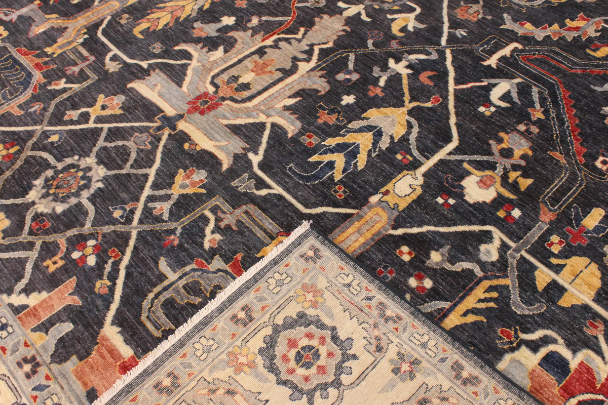 Dark Ziegler Rug with a Light Border, 422 × 307 cm, view 5.