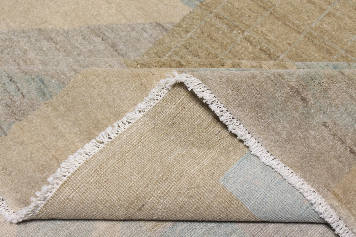 Large Afghan Rug with Pastel Block Pattern, 434 × 300 cm, view 6.