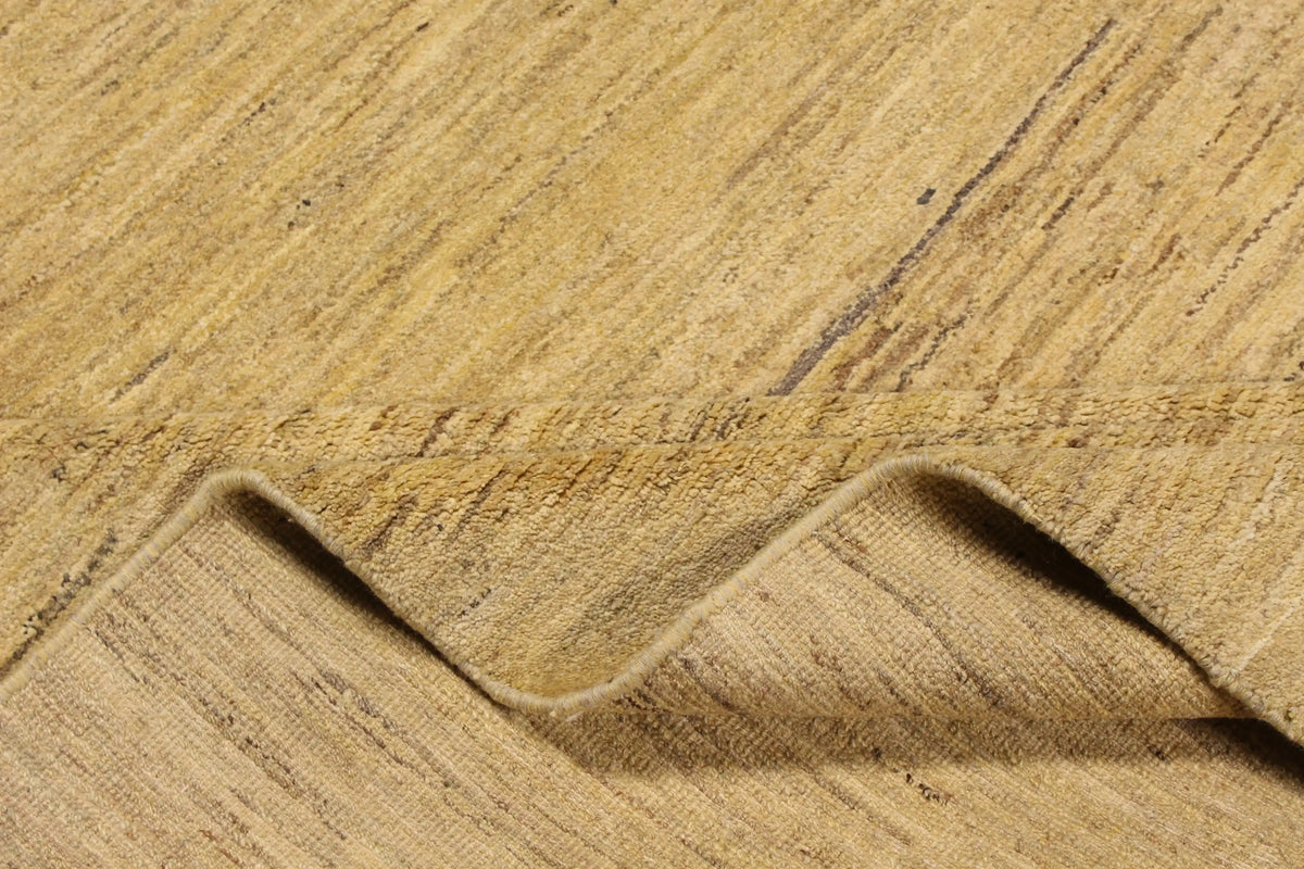 Goldbeiger Wollteppich im Großformat, 428 × 305 cm – Produktansicht 7