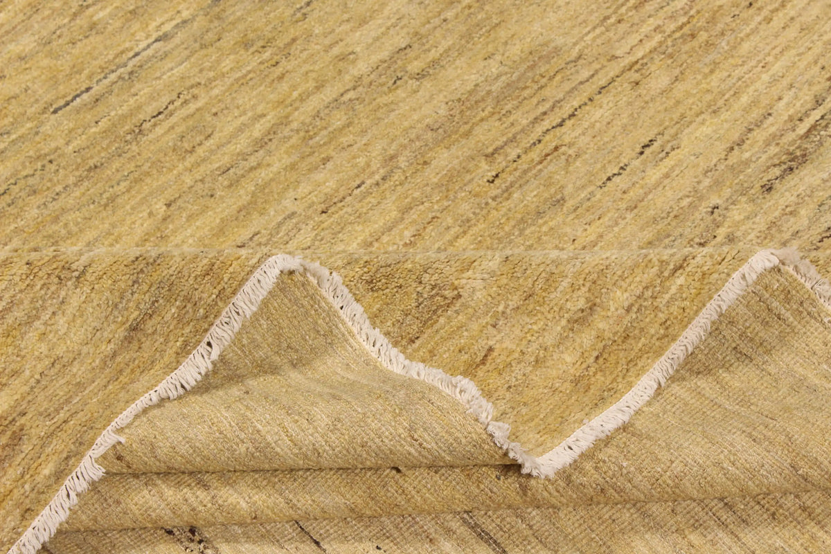 Goldbeiger Wollteppich im Großformat, 428 × 305 cm – Produktansicht 8