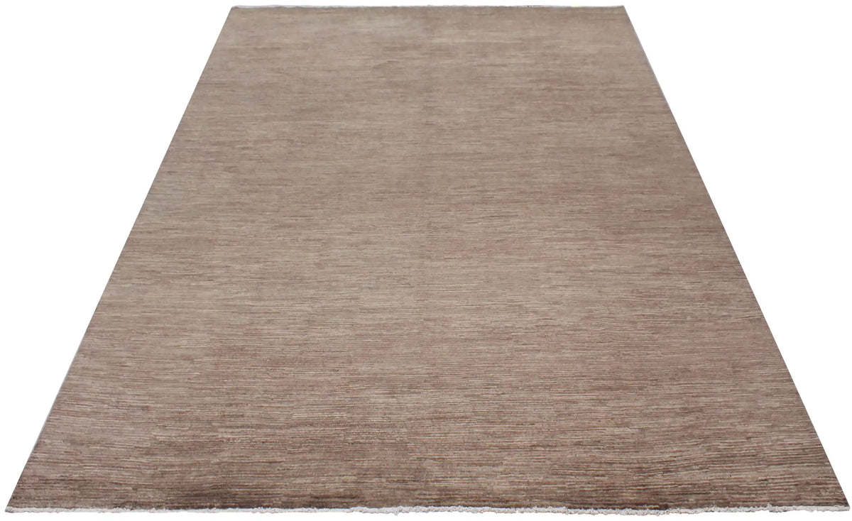 Brauner Wollteppich mit feiner Quermelierung, 436 × 296 cm – Produktansicht 2