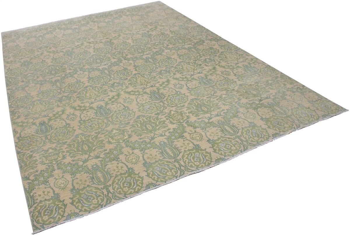 Green Ziegler Rug with Floral Motifs, 427 × 296 cm, view 3.