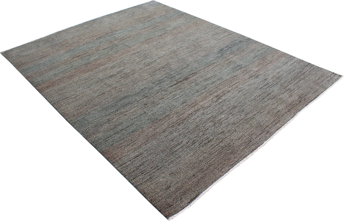 Gray Wool Rug with Fine Horizontal Variation, 303 × 241 cm, view 3.
