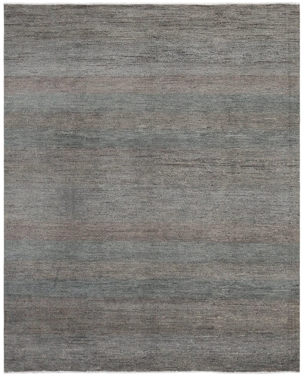 Gray Gabbeh Rug with Subtle Texture, 299 × 240 cm, overall view.