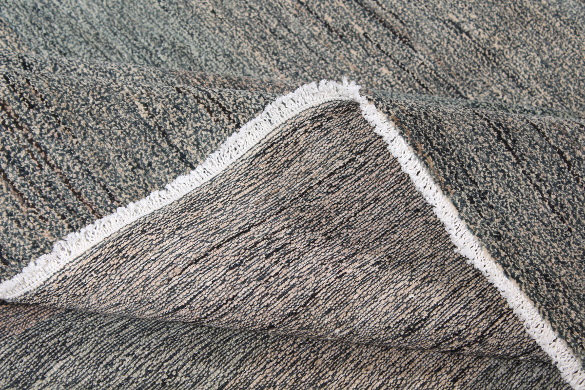 Gray Gabbeh Rug with Subtle Texture, 299 × 240 cm, view 7.