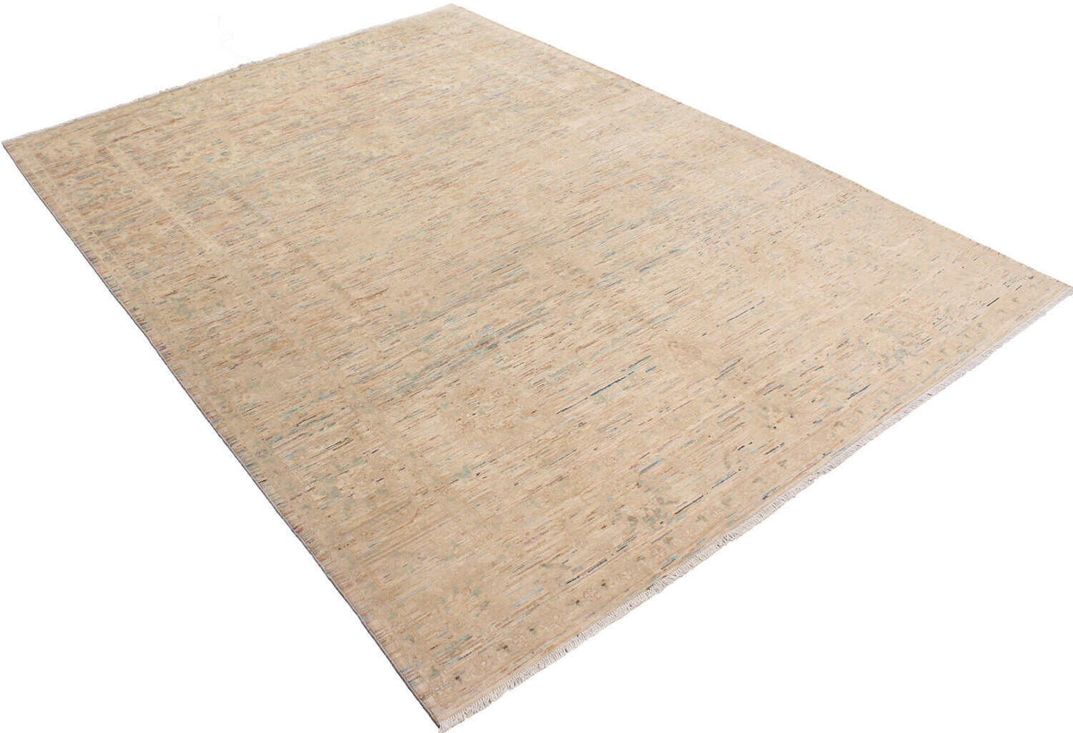 Light Art Deco Rug with Subtle Patterning, 343 × 249 cm, view 2.