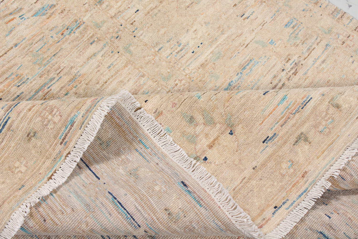 Light Art Deco Rug with Subtle Patterning, 343 × 249 cm, view 8.