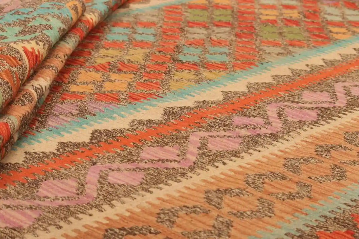 Multicolor Diamond Kilim Rug, 298 × 210 cm — view 2