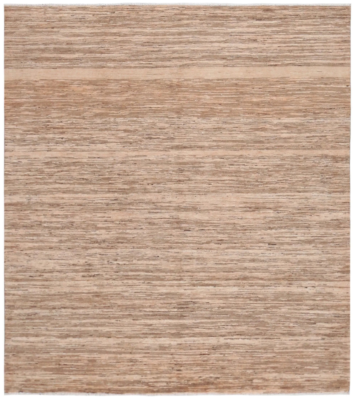Beige Gabbeh Rug with Subtle Color Variation, 263 × 232 cm, overall view.